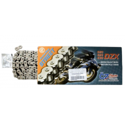 ČZ, řetěz 520 DZX (106 článků) Active Ring (x-ring) chrom do 900 ccm (STREET) (37,8 KN) + nýtovací spojka