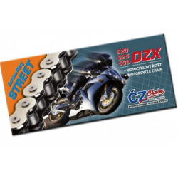 ČZ, řetěz 530 DZX (102 článků) Active Ring (x-ring) chrom do 1200 ccm (43,0 KN) + nýtovací spojka