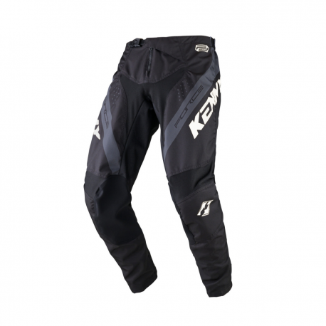 Kenny Racing, kalhoty MX/Enduro, Force Black, černá barva/šedá/bílá velikost 28