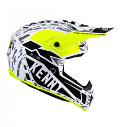 Kenny Racing, přilba MX Performance MIPS Stone, černá barva/bílá/žlutá velikost M ( 57 - 58 cm )