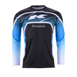 Kenny Racing, dres MX/Enduro, Track Focus Black/White, černá barva/bílá/modrá velikost XXL