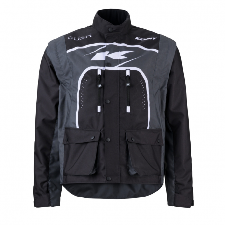 Kenny Racing, bunda Enduro/Adventure, Track Grey, černá barva/šedá velikost M