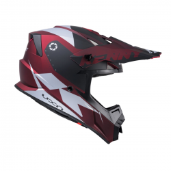 Kenny Racing, přilba MX Track Candy Red, barva šedá/červená/bílá velikost M ( 57 - 58 cm )
