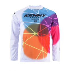 Kenny Racing, dres MX/Enduro, Force Sphere, barva, bílá barva,/modrá/oranžová velikost S