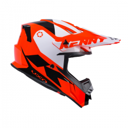 Kenny Racing, přilba MX Track Red, barva červená/bílá/černá, velikost L ( 59 - 60 cm )