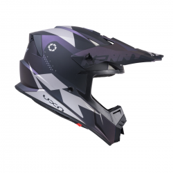 Kenny Racing, přilba MX Track PRISM, barva šedá/bordó/modrá velikost M ( 57 - 58 cm )