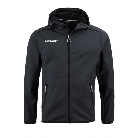 Kenny Racing, bunda do deště/pláštěnka Softshell, model Core Black, černá barva velikost L