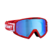 Kenny Racing, brýle Track Red - Blue Lens -, červená barva/bílá, modré zrcadlové sklo