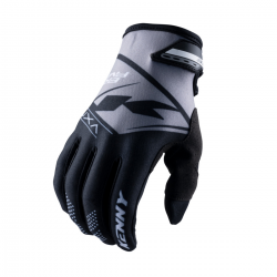 Kenny Racing, rukavice MX/Enduro, Brave Black, černá barva/šedá velikost L