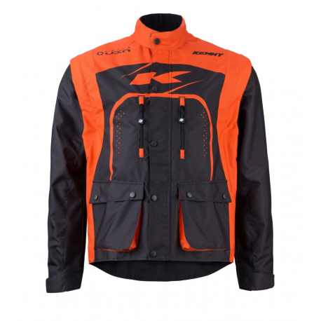 Kenny Racing, bunda Enduro/Adventure, Track Black/Orange, černá barva/šedá/oranžová velikost XL