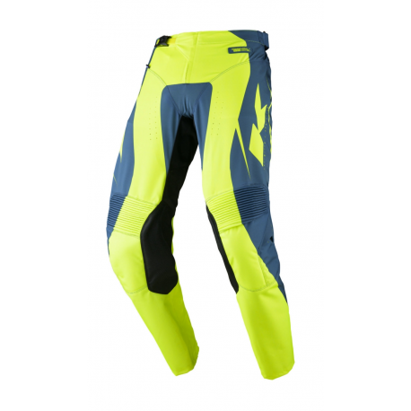 Kenny Racing, kalhoty MX/Enduro, Performance Solid Neon Yellow, barva žlutá fluo/modrá, velikost 36