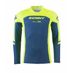 Kenny Racing, dres MX/Enduro, Performance Solid Neon Yellow, barva žlutá fluo/modrá, velikost XL
