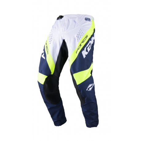 Kenny Racing, kalhoty MX/Enduro, Force Navy/Neon Yellow, barva modrá/bílá/žlutá fluo, velikost 32
