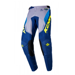 Kenny Racing, kalhoty MX/Enduro, Track Focus Kid/Junior Navy/Neon Yellow, barva šedá/modrá/žlutá fluo, velikost 24