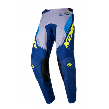 Kenny Racing, kalhoty MX/Enduro, Track Focus Kid/Junior Navy/Neon Yellow, barva šedá/modrá/žlutá fluo, velikost 28