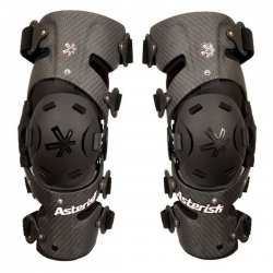 Asterisk, kolenní ortézy, model CARBON CELL PRO, carbon/černá barva, velikost L