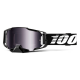 100%, brýle, model ARMEGA BLACK - MIRROR SILVER LENS - černá barva, stříbrné zrcadlové sklo