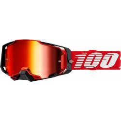 100%, brýle, model ARMEGA RED - MIRROR RED LENS - červená barva/černá/bílá, červené zrcadlové sklo