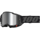 100%, brýle, model ACCURI 2 BLACK - MIRROR SILVER LENS - černá barva/oranžový, stříbrné zrcadlové sklo