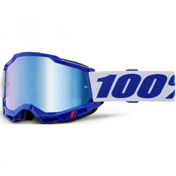 100%, brýle, model ACCURI 2 BLUE - MIRROR BLUE LENS LENS - modrá barva/bílá, modré zrcadlové sklo