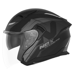 NOX, Jet přilba N130 KLINT, barva černá/šedá/titan, velikost XL
