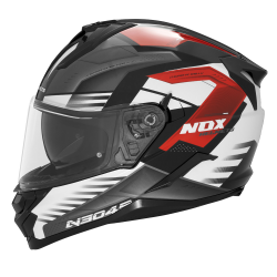 NOX, integrální přilba N304S CARVER, barva černá/bílá/červená, velikost S