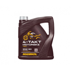Mannol, motorový olej 4T MOTORBIKE 10W50 4L SYNTETIC ESTER TECHNOLOGY (JASO MA/MA2) (7814) (20)