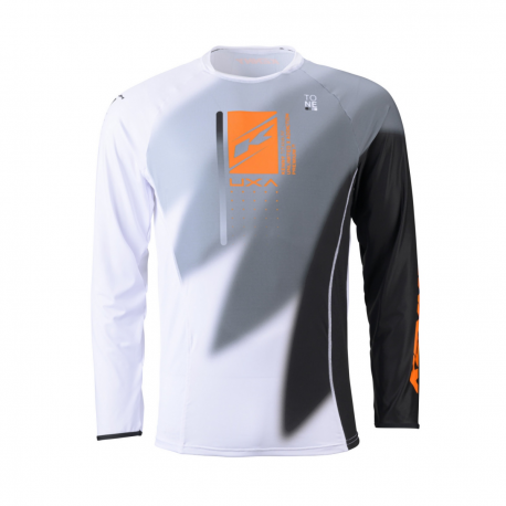 Kenny Racing, dres MX/Enduro, Titanium Tones White, barva bílá/šedá/oranžová, velikost M