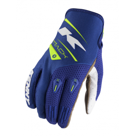Kenny Racing, rukavice MX/Enduro, Track Kid/Junior Navy/Neon Yellow, barva modrá/žlutá fluo, velikost XL