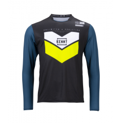 Kenny Racing, cyklo dres Prolight, Lime/Black, barva černá/modrá/žlutá/bílá, velikost L