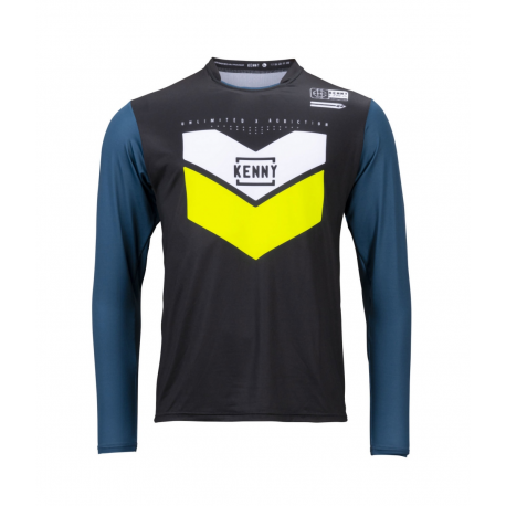Kenny Racing, cyklo dres Prolight, Lime/Black, barva černá/modrá/žlutá/bílá, velikost XXL