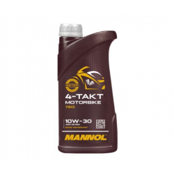 Mannol, motorový olej 4T MOTORBIKE 10W30 1L SYNTETIC ESTER TECHNOLOGY (JASO MA/MA2) (7813) (20)