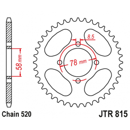 JT, rozeta 815 35 Suzuki GT/SB 200 '79-82 (81535JT) (ŁANC.520)
