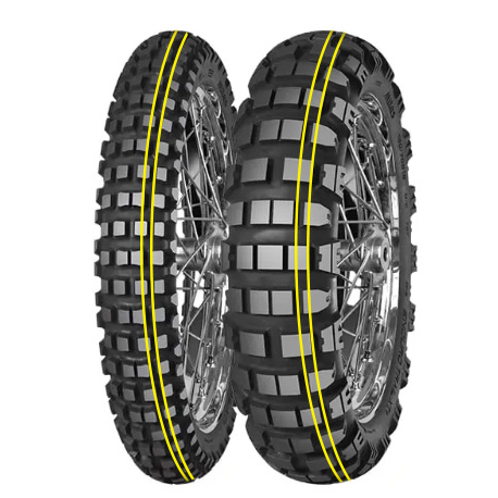 Mitas, pneu 80/90B21 ENDURO TRAIL XT+ DAKAR (dvojitý žlutý pruh) 48T TL/TT M+S, přední/zadní, DOT 11/2024