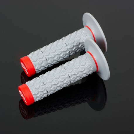Renthal, gripy MX Comfort Grips, SOFT/FIRM, červená barva,
