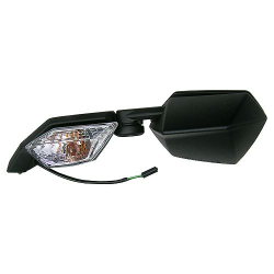 EMGO 2025/02 LUSTERKO KAWASAKI ZX-10R '08-'10 LEWE (OEM: 56001-0102) KOLOR CZARNY (WZÓR ORYGINAŁU) (HOMOLOGACJA)
