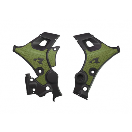 RACETECH (RTECH) OSŁONY RAMY REVOLUTION HONDA XL 750 TRANSALP '23-'25 KOLOR CZARNY / CIEMNO ZIELONY