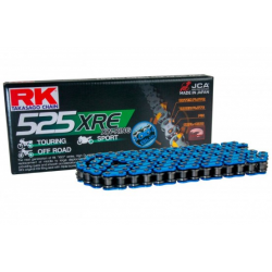 RK ŁAŃCUCH NAPĘDOWY BB525XRE-124 (XW-RING) ZAKUWKA (CLF) W ZESTAWIE KOLOR NIEBIESKI (POJEMNOŚĆ: DO 1000 CCM) (42 KN)