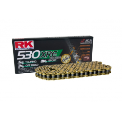 RK ŁAŃCUCH NAPĘDOWY GB530XRE-114 (XW-RING) ZAKUWKA (CLF) W ZESTAWIE KOLOR ZŁOTY (POJEMNOŚĆ: DO 1400 CCM) (44 KN)