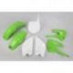 UFO, sada plastů, Kawasaki KX 85 '01-'13 barva OEM (barva OEM KX85 '01-'09, KX85 '11-'12) (zelená/bílá) (KA207E999)