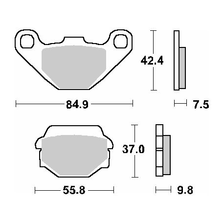 SBS PROMOCJA KLOCKI HAMULCOWE KH67 STREET CERAMIC KOLOR CZARNY
