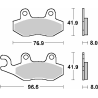 SBS PROMOCJA KLOCKI HAMULCOWE KH135 / KH214 STREET CERAMIC KOLOR CZARNY