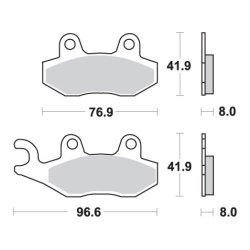 SBS PROMOCJA KLOCKI HAMULCOWE KH135 / KH214 OFF-ROAD RACING SINTER KOLOR ZŁOTY