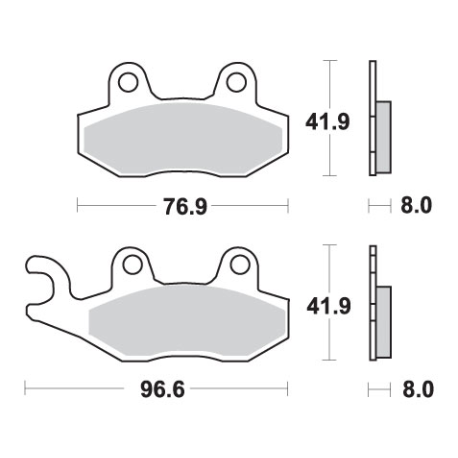 SBS PROMOCJA KLOCKI HAMULCOWE KH135 / KH214 OFF-ROAD RACING SINTER KOLOR ZŁOTY