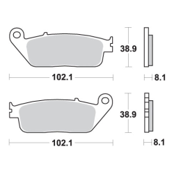 SBS KLOCKI HAMULCOWE KH142 / KH226 STREET CERAMIC KOLOR CZARNY