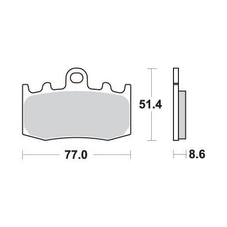 SBS KLOCKI HAMULCOWE KH335 STREET EXCEL SINTER KOLOR ZŁOTY PASUJE DO: BMW R850/1100/1150/1200