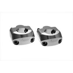 Accel, zvyšovací držáky řidítek (dole-22,2/nahoře-22,2mm) výška 20mm, stříbrná barva (BM-34BK22/22)