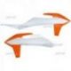 UFO, kryty chladičů, KTM SX/SXF '19-22, EXC/EXC-F 20-23, barva OEM (bílá/oranžová)