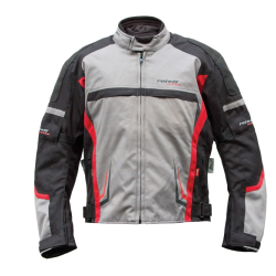 Roleff, textilní bunda GS1824, s membránou Wind-Tex, s odepinatelnou termo vložkou, barva černá/šedá/červená