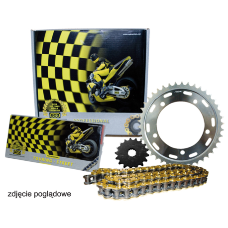 REGINA ZESTAW NAPĘDOWY YAMAHA XT 600E/EB/EV '89-'02 (15/45/106/520ORN6) ŁAŃCUCH DO 650 CCM ZŁOTY (O-RING)